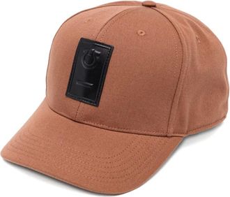 Ferragamo Cappello con logo - Marrone