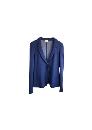 Armani Collezioni Blue Lightweight Wool Blend Blazer Size 40