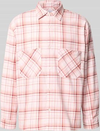 Edwin Modern Fit Freizeithemd mit Brusttaschen Modell ACE in Pink, Gr&ouml;&szlig;e XL