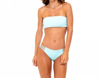 SOAH Womens Hannah Bandeau Bikini Top In Aqua