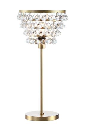 Jonathan Y Designs Buckingham 25 Crystal/Metal Table Lamp in Brass Gold at Nordstrom