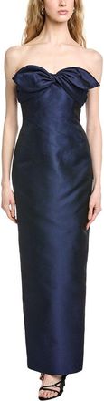Badgley Mischka Bow Tie Strap Gown