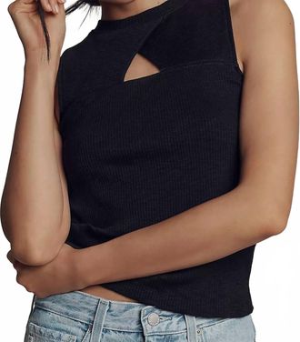 Nation Ltd Ellie Keyhole Top In Jet Black