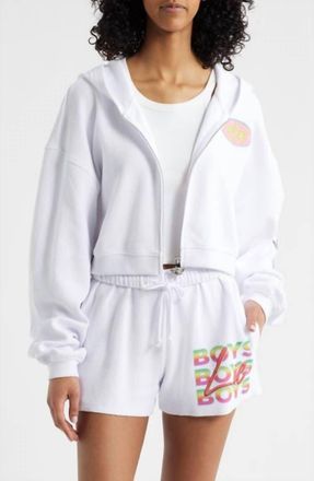 Boys Lie Gotta Jet Alex Zip Up Hoodies In White