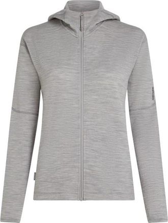 Icebreaker Merino 360 Realfleece Elemental L/S Zip Merinojacke f&uuml;r Damen | grau