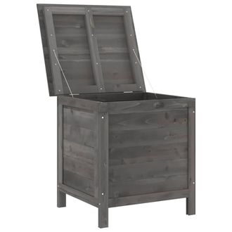 Berkfield Home Garden Storage Box Anthracite 50x49x56.5 cm Solid Wood Fir in Dark Grey