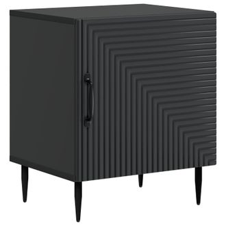 vidaXL Armario De Noche Negro 43 X 34,5 X 50 Cm Madera De Ingenier&iacute;a Vidaxl