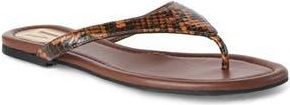 Bruno Magli Malora Flip Flop in Brown Snake at Nordstrom Rack, Size 6.5