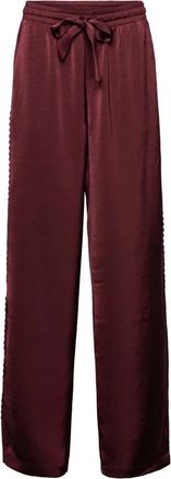 &Co Woman Broeken, Dames, Rood, L, Polyester, Neomi Wijde Broek