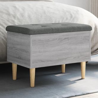 vidaXL Vidaxl - Banco Con Almacenaje Madera Ingenier&iacute;a Gris Sonoma 62x42x46 Cm