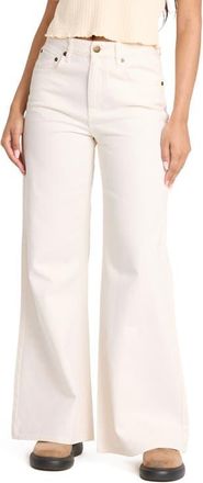Billabong Free Fall High Waist Flare Leg Jeans in Sea Salt at Nordstrom, Size 24