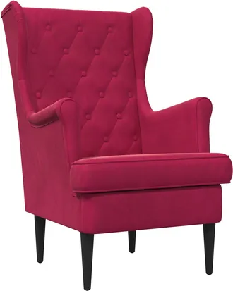 vidaXL Sill&oacute;n Rojo Vino Terciopelo Vidaxl