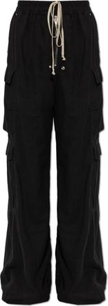 Rick Owens Double Cargo Jumbo Belas - Heren - Wijde Broeken - Zwart - M - Katoen - Broeken