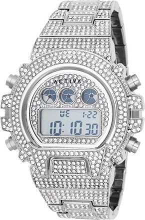 Invicta Activa x Invicta DIGITAL ESSENTIALS ACW4019-002 Heren Horloge - Quartz Uurwerk - met zilveren Wijzerplaat - 51mm