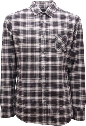 Daniele Alessandrini Casual Shirts, male, Gray, L, Camicia Flannel Shirt