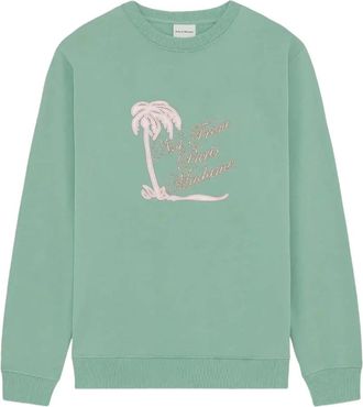 Dr&ocirc;le de Monsieur Sweatshirt met ronde hals - Heren - Sweatshirts - Groen - XS - Katoen - Hoodies & sweatvesten
