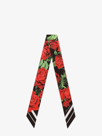 Dolce & Gabbana Bandeau in twill di seta con stampa Bouquet Rose - DOLCE & GABBANA - gender_Woman