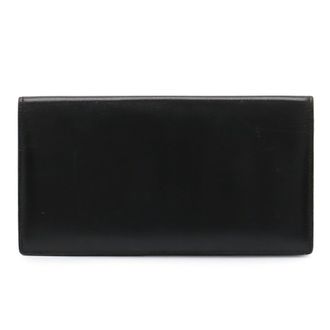 Herm&egrave;s Osaka Black Box Calf Leather Long Wallet (Bi-Fold) (Pre-Owned)