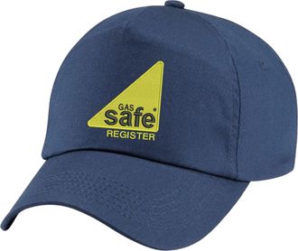Generic Embroidered Gas Safe Baseball Original 5-Panel Cap Officially Registered Merch Workwear Unisex Cap (French Navy)