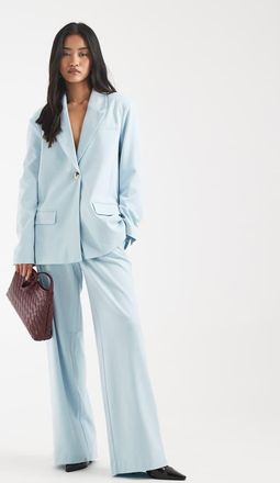 Object Pantaloni a fondo ampio sartoriali blu celeste in coordinato