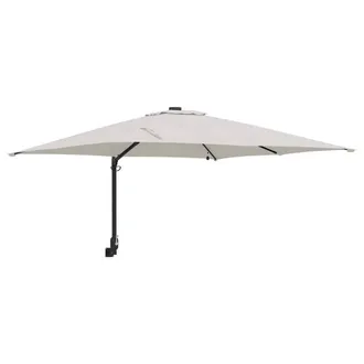 Berkfield Home Garden Parasol Sand 248, 5 x 247, 5 x 119 cm Fabric in Light Sand