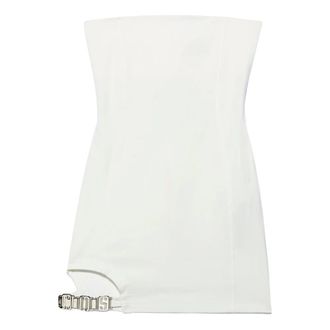 GCDS Mini abito con placca logo - - Dresses - Donna - Bianco - XS