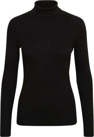 Inwear Zwarte Coltrui met Lange Mouwen - Dames - Coltruien - Zwart - M - Katoen - Truien & Vesten
