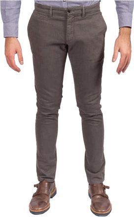 Siviglia Denim Effect Polyester Broek - Heren - Slim Fit Broeken - Bruin - W30 - Denim - Broeken