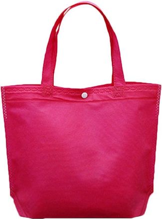 Generic Tote Pouch with Handle, Multi-color Handbag, Reusable Non Woven Fabric Shopping Bag, Large Capacity Grocery Storage Bag(26cm,rose red)
