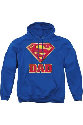 Gildan Superman Super Dad Adult Pull Over Hoodie / Hooded Sweatshirt