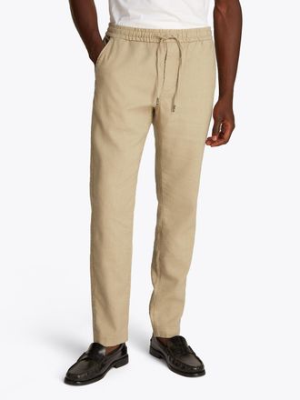 Tommy Hilfiger Chinohose TOMMY HILFIGER HARLEM SORONA LINEN, Herren, Gr. 31, L&auml;nge 34, gr&uuml;n (sandalwood), Web, Obermaterial: 71% Leinen, 29% Polyester, relaxed fit n