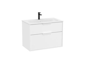 Roca Conjunto Mueble Optica 800 2 Cajones + Lavabo Stonex Blanco Mate