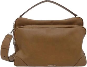 Louis Vuitton Pre-owned Nile XL Calf Shoulder Bag - Dames - Vintage Handtas - Bruin - ONE Size - Leer - Vintage