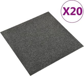 vidaXL Quadrotte di Moquette 20 pz 5 m&sup2; 50x50 cm Antracite - Vidaxl