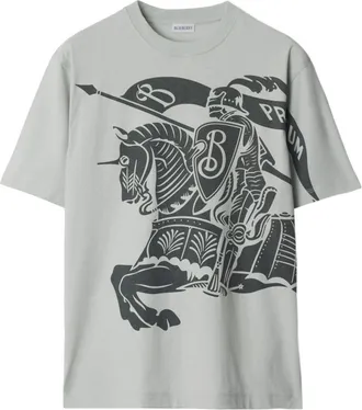 Burberry T-shirt met logopatroon - Grijs