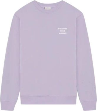 Dr&ocirc;le de Monsieur Felpa - Heren - Sweatshirts - Paars - L - Katoen - Hoodies & sweatvesten