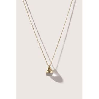 Otiumberg 14kt Gold Vermeil Stilla Quartz Necklace in Yellow Toned Gold at Nordstrom