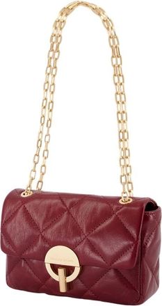 Vanessa Bruno Womens Moon Moyen Crossbody Leather Burgundy Cowhide Bags Crossbodies