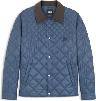 BOSS Water-repellent jacket with mixed quilting