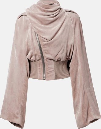 Rick Owens Scarf Flight chenille bomber jacket
