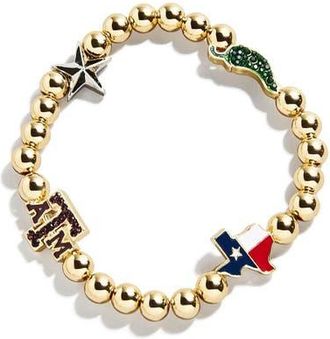 BaubleBar Texas A&M Aggies Mixed Icon Pisa Bracelet in Gold at Nordstrom