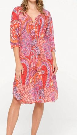 Oneseason Brazil Middy Poppy Dress In Coral