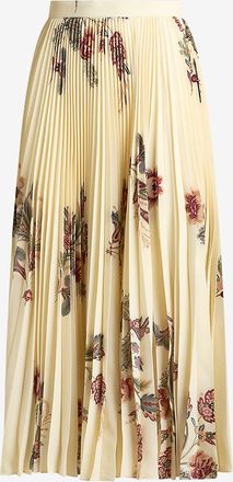 Etro Plissierter Midirock aus Sabl&eacute;-Cr&ecirc;pe mit Bl&uuml;tenprint