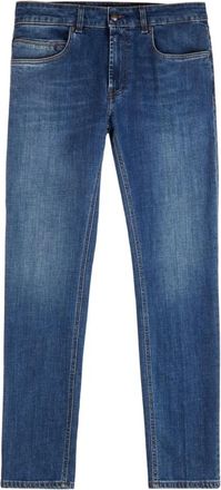 Fay Slim-fit Jeans, male, Blue, Size: W33 Blue Slim-Fit Stretch Jeans