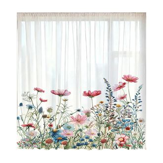 OEM Cortinas Disponibles En Varios Tama&ntilde;os: Flores 9 (132 X 160 Cm)