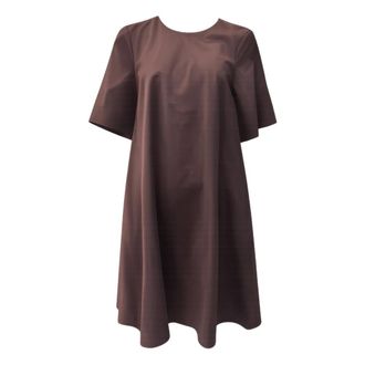 Kaos Boxy Cotton Dress - female - KAOS - Short Dresses - Brown - M - Dresses