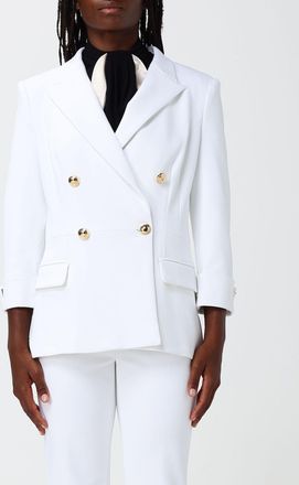 Elisabetta Franchi Blazer doppiopetto slim fit in cr&ecirc;pe con revers a lancia
