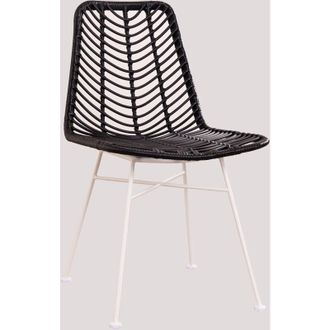 Sklum Pack De 2 Sillas De Comedor En Rat&aacute;n Sint&eacute;tico Gouda Colors Sklum