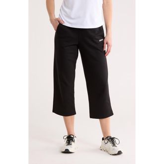 DKNY Drawstring Waist Crop Pants in Black at Nordstrom Rack, Size X-Large