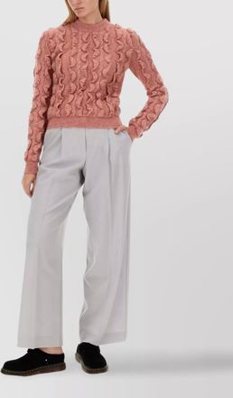 Moschino crew neck wool blend sweater